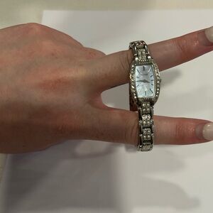 Pulsar Watch Women 16mm MOP Dial Silver Tone Y2K Preppy